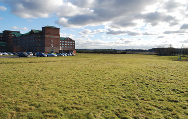 Existing view of the Golden Jubilee Hospital and Clydeside Community Park